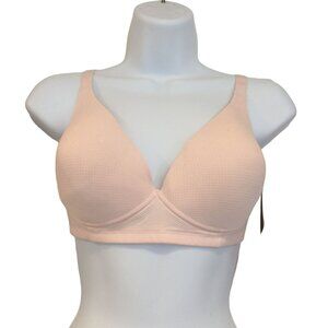 Simply Perfect by Warner's Pink Wire-Free 34D Adjustable Strap Bra Breathable Co